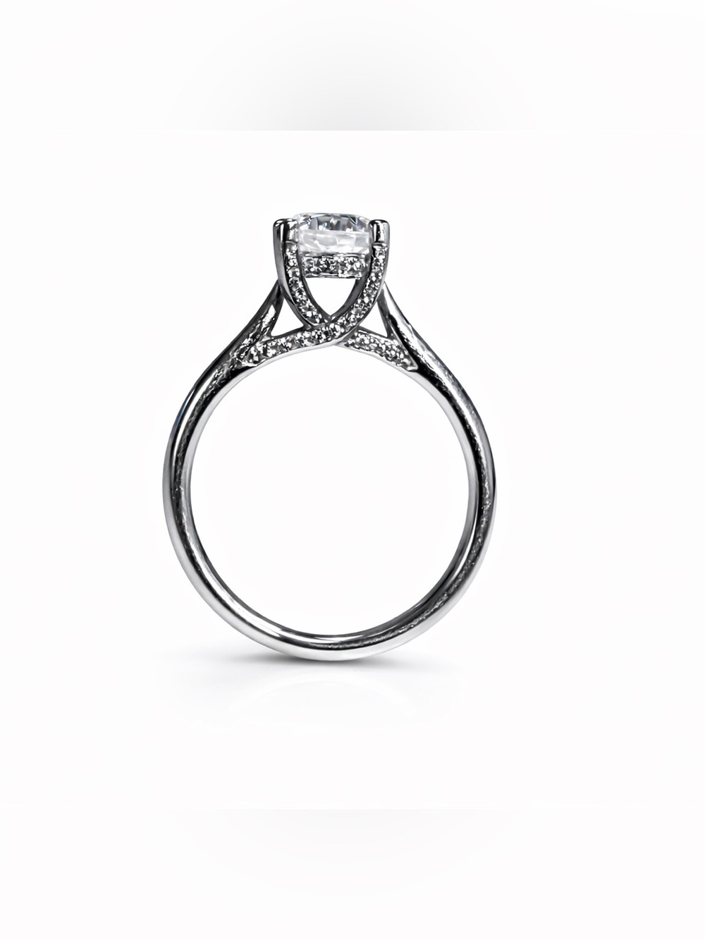 Sterling Silver Solitaire Ring – Size 7